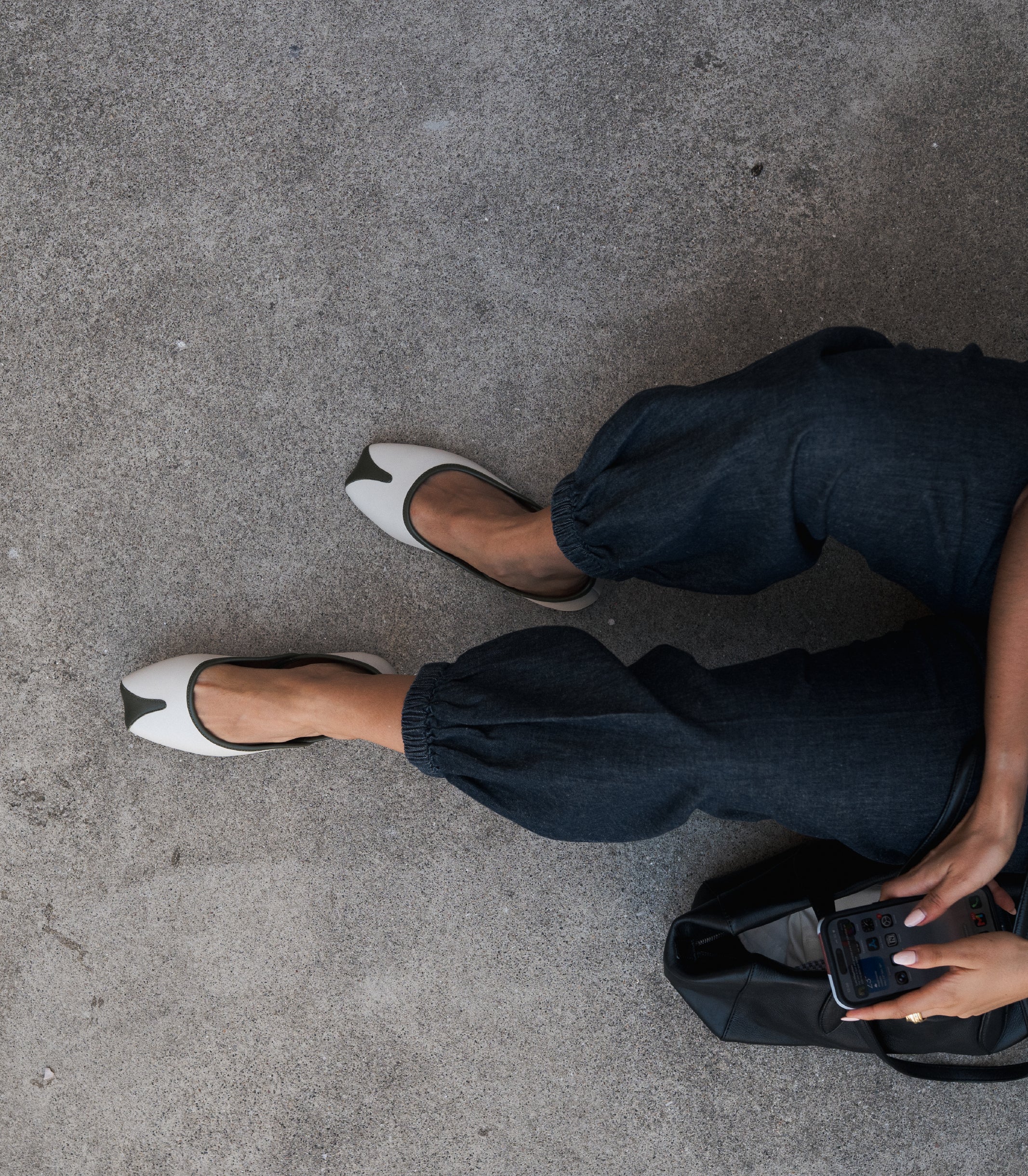 Julia Nude Oliva Ballet Flats