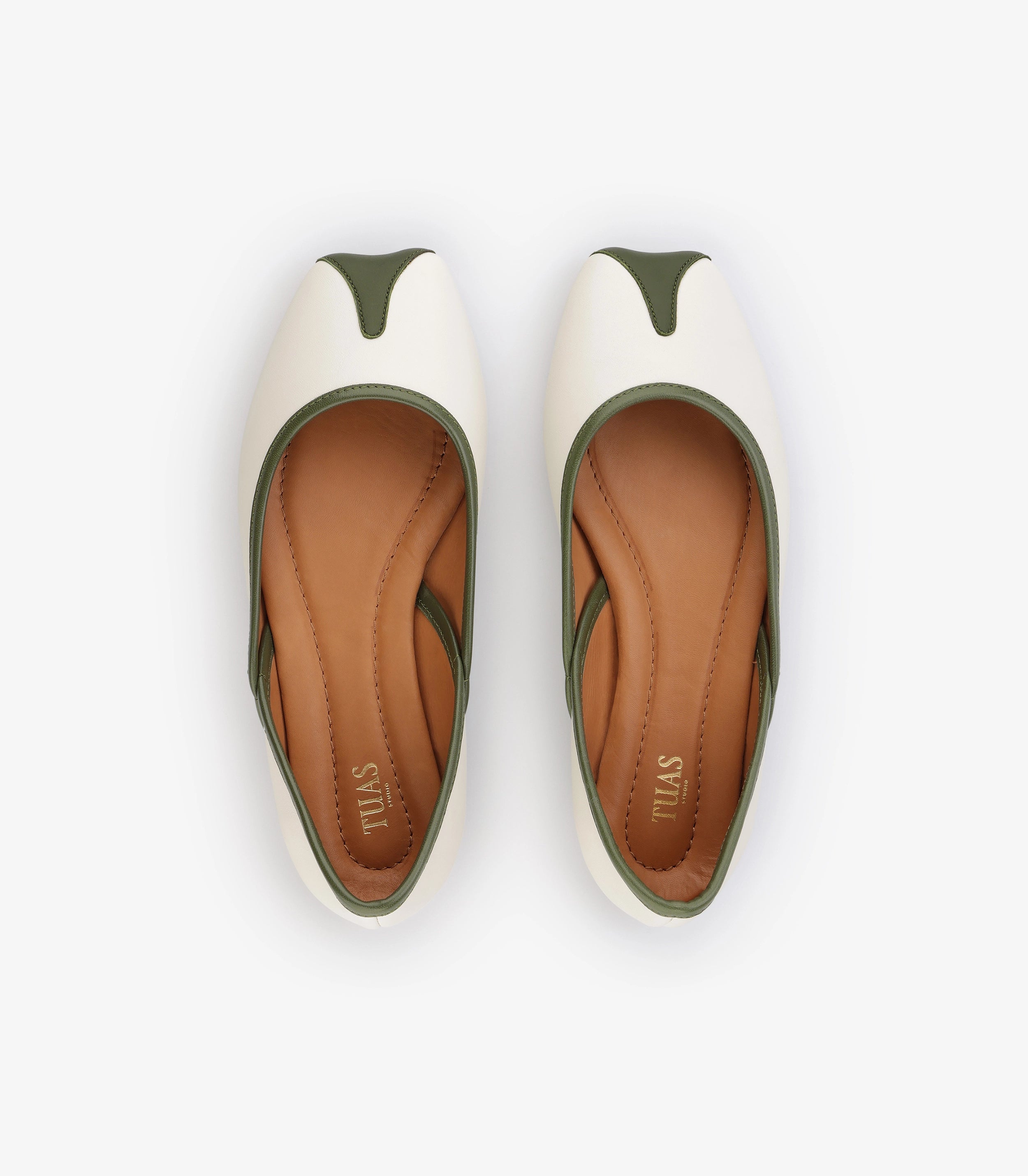 TUAS Julia Nude Oliva Ballet Flats