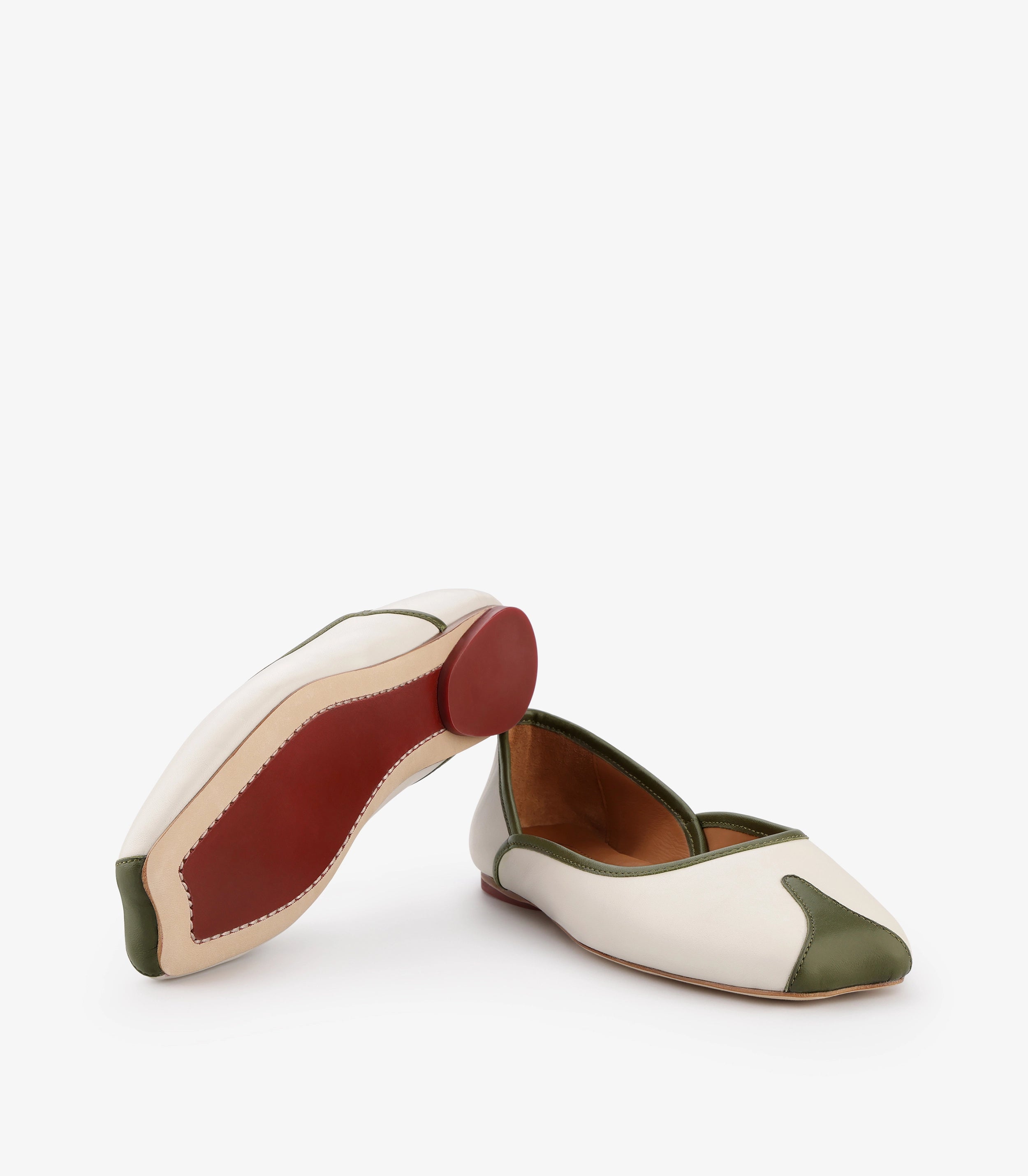 TUAS Julia Nude Oliva Ballet Flats