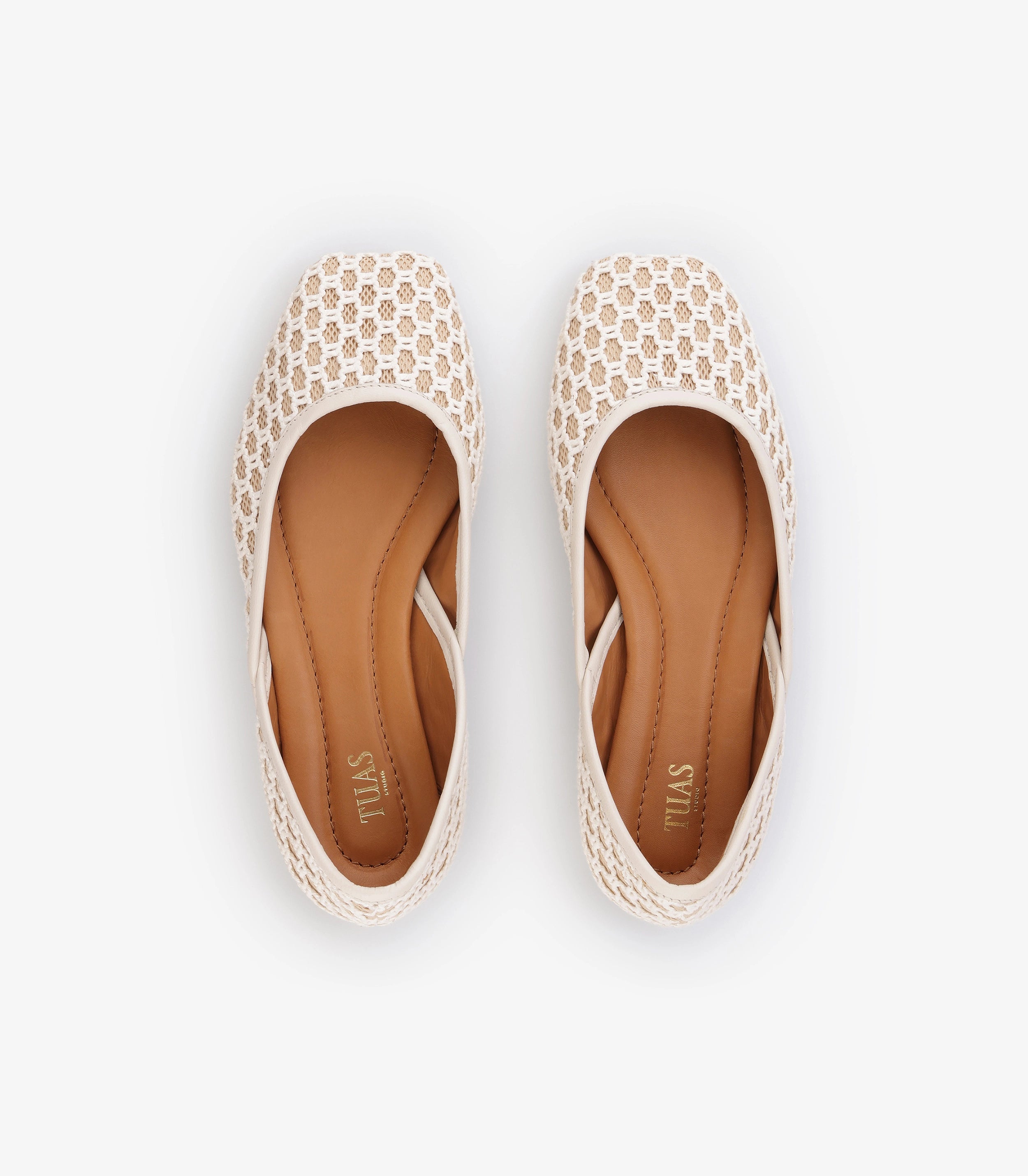 TUAS Louise Ecru Ballet Flats