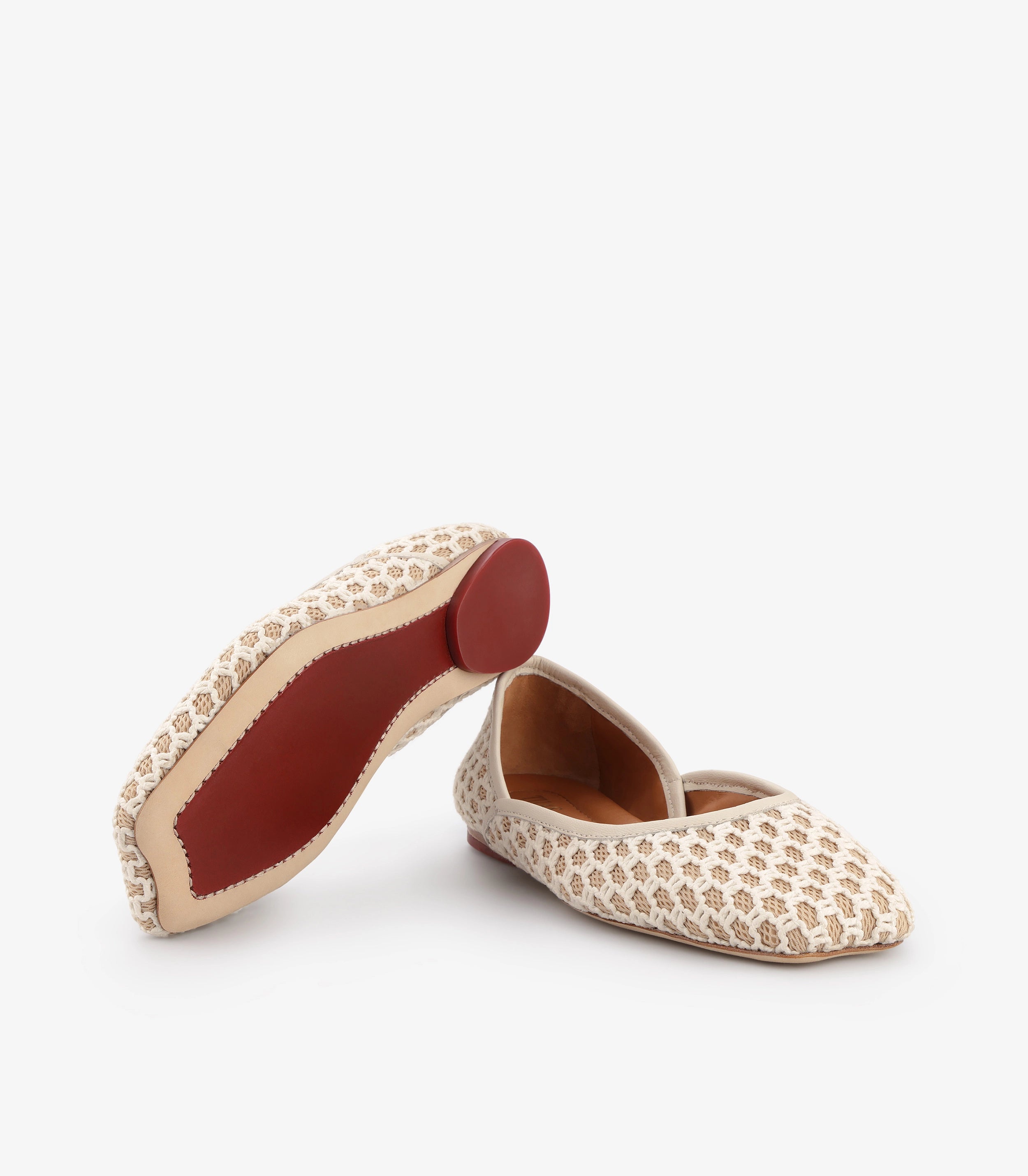 TUAS Louise Ecru Ballet Flats