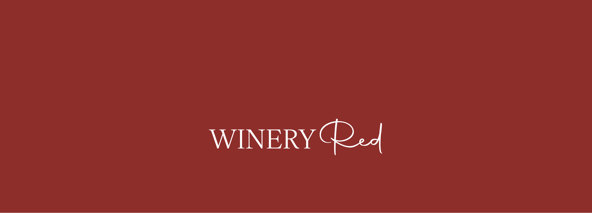 Winery Red logo on a red background