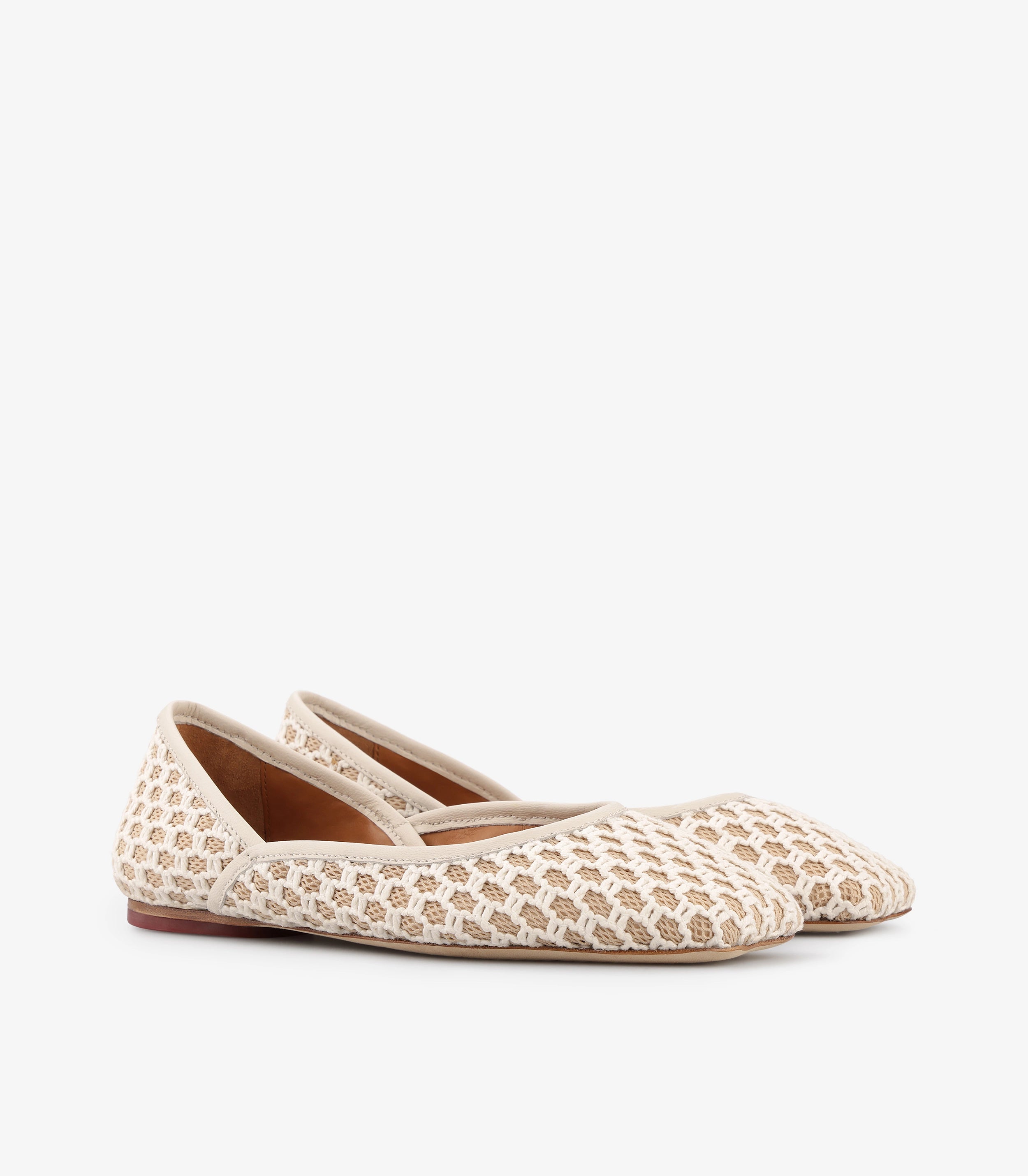 TUAS Louise Ecru Ballet Flats