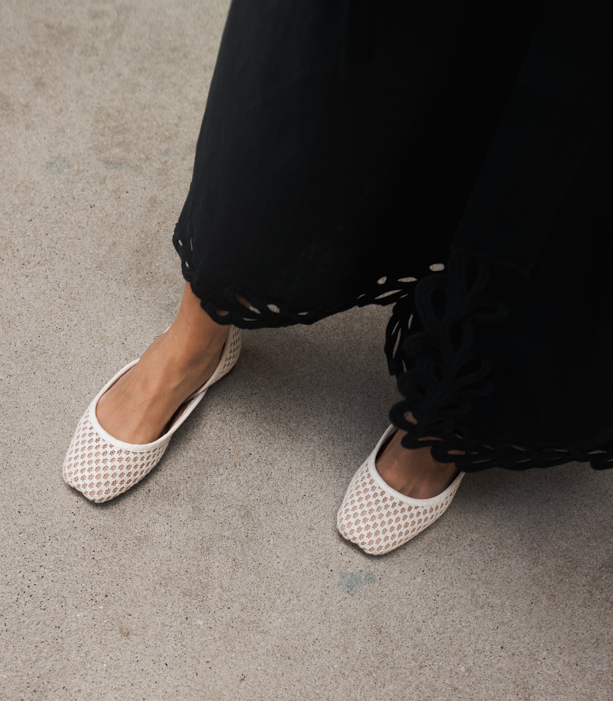Louise Ecru Ballet Flats
